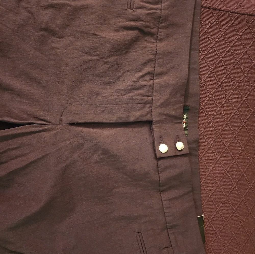 Macy's dress pants, dark brown 24w